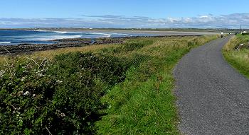Cycling near Clogher Cottage Doonbeg  Co Clare